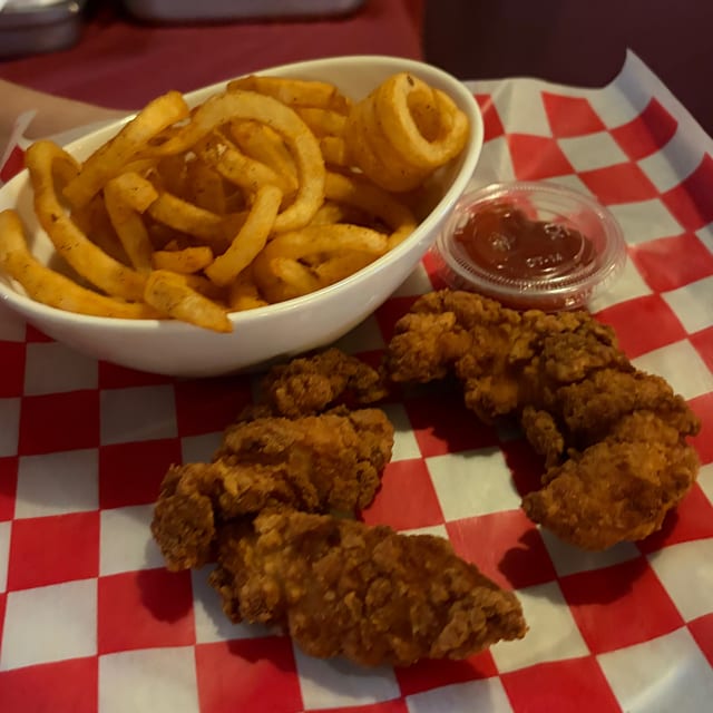 Kids Chicken and Fries.